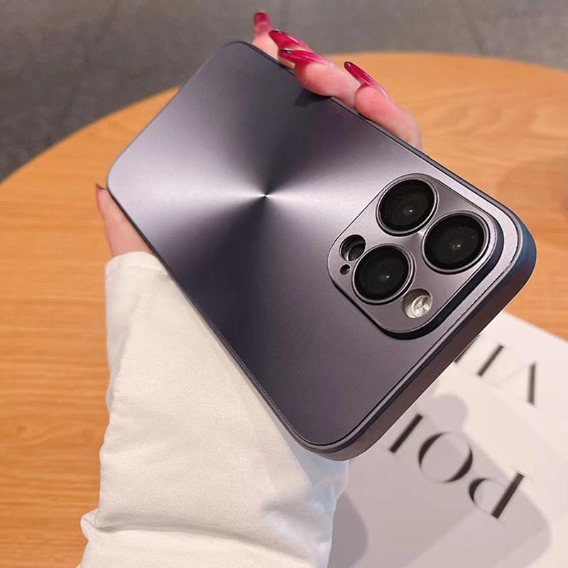 Luxury Flashing Aurora Solid Phone Case For iPhone 17 16E 16 15 14 Plus 13 12 11 Pro Max Slim Matte Shockproof Armor Hard Cover
