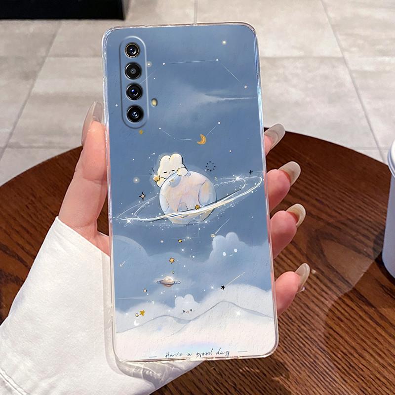 Cases For Realme X50 X50M X3 Clear Silicone Soft TPU Back Cover For Realme X50 Pro Coque Cute Rabbit Cat Dinasaur Phone Case