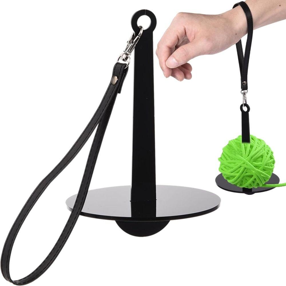 С кожаным ремешком на запястье, держатель для пряжи на запястье, хранение пряжи, органайзер для пряжи, держатель для клубка пряжи, для любителей рукоделия