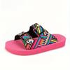 Women's Summer Flat Sandals, Ethnic Style Anti Slip Fashionable Shoe Sets, Casual Outdoor Beach Shoes