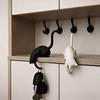 Без следа Кот-образный настенный крючок Милый настенный держатель для ключей Настенная полка Вешалка на стену Кухонная стена