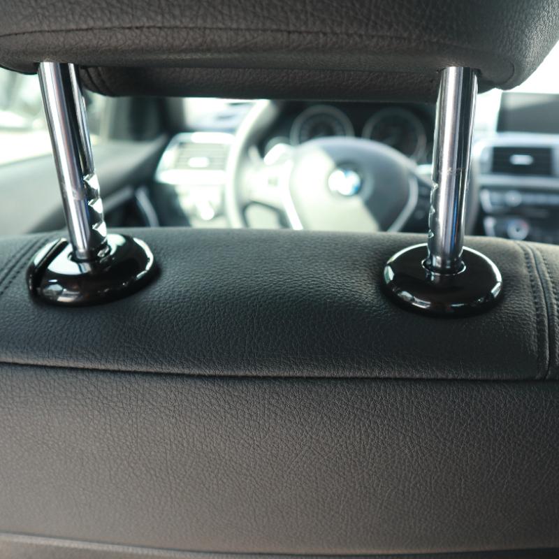 Suetlcoity For BMW 3 Series F30 2013- ABS Black Car Seat Headrest Button Cover Trim Sticker Interior Car Accessories