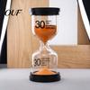 Elegant Home Decor Hourglass 30 Minute Sand Timer, Colorful Glass Clock with Black Lid, Timer for Desk Silent Reading Work Meditation, Gift