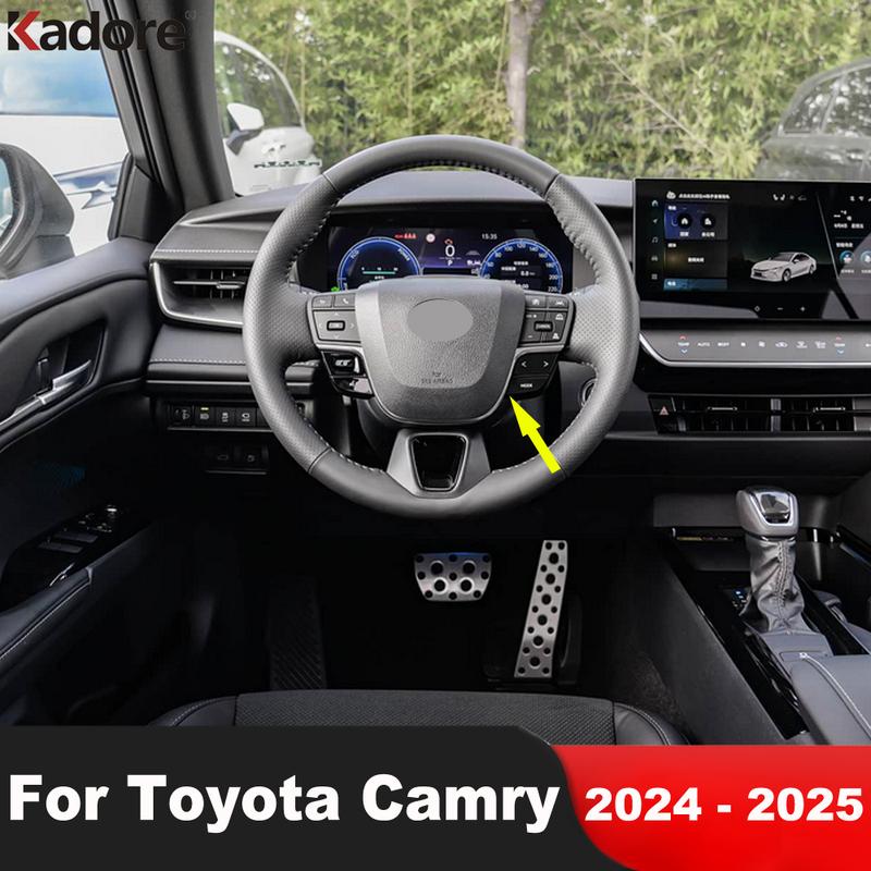 Для Toyota Camry 2024 2025 Накладка-декоративная панель рулевого колеса из углеродного волокна, элементы отделки интерьера, аксессуары
