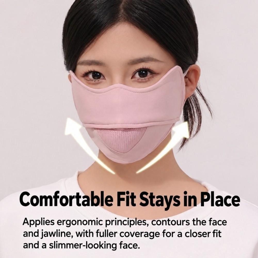 3D Stereo Winter Face Mask Thermal Breathable Thermal Mask Fleece Warm Face Cover Cycling/Running