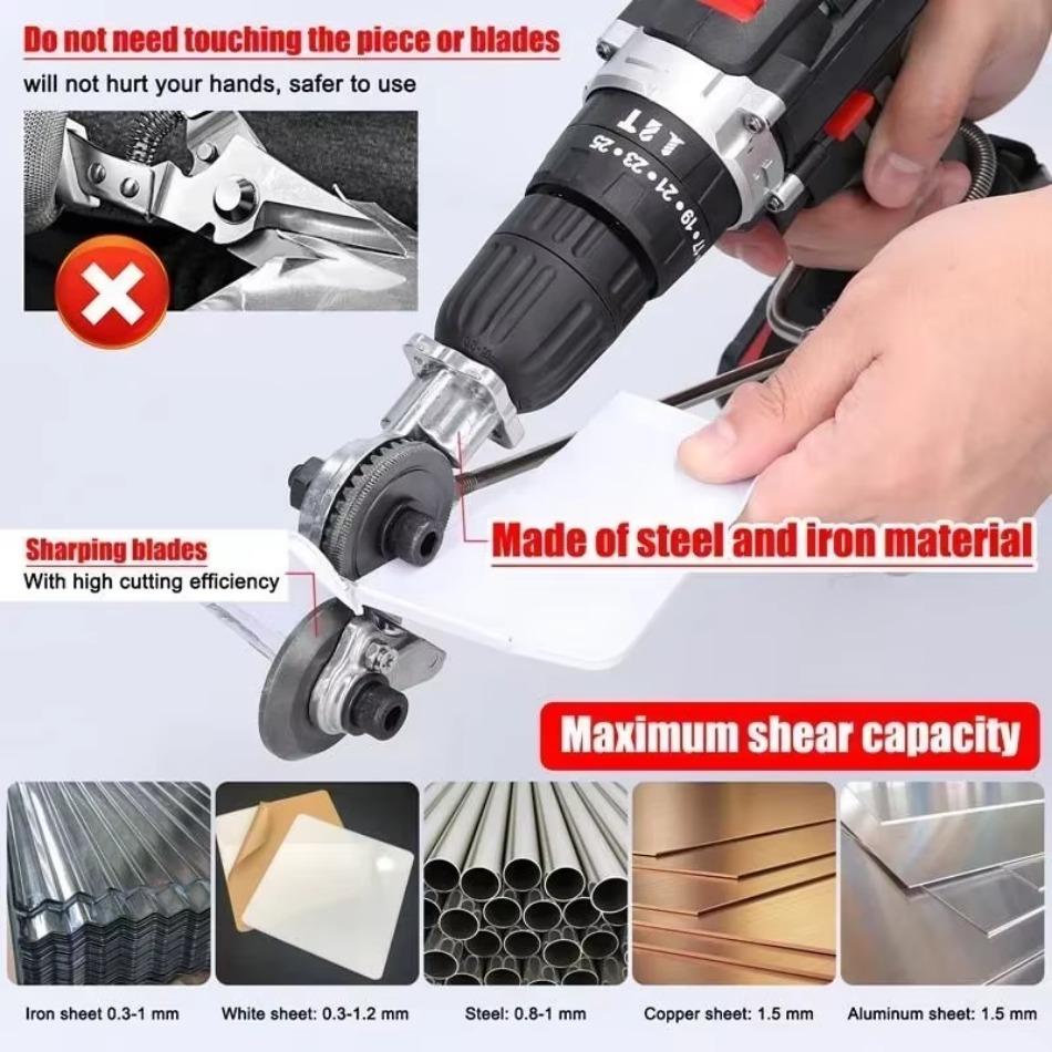 Handheld Electric Drill Board Cutter Cutter Electric Drill Converted To Iron Sheet Cutting Iron Sheet Cutting Tool Accessories