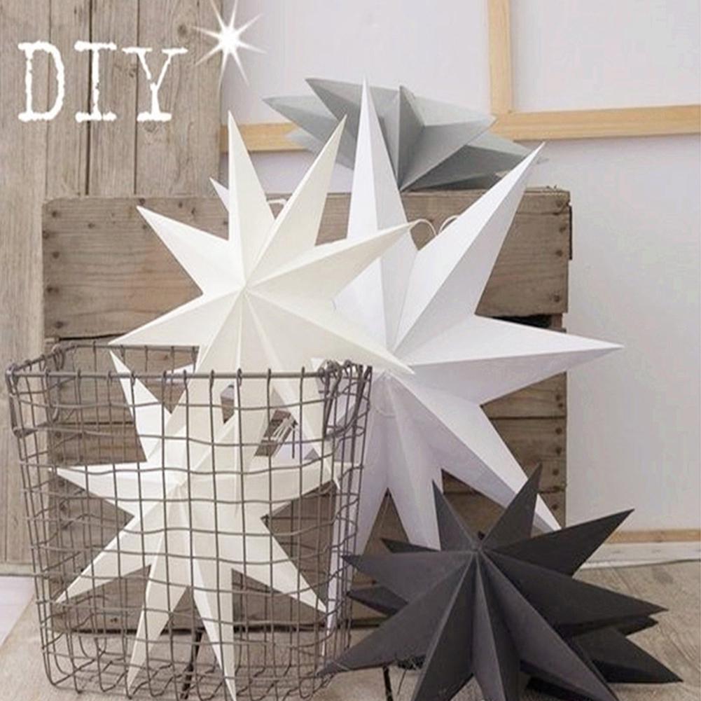 Звезда бумажное подвесное украшение 30 см девятиконечная для детской комнаты, вечеринки, класса