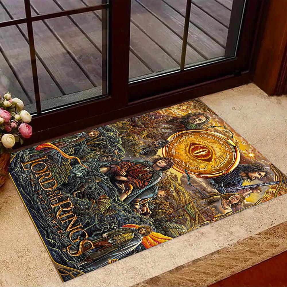 Hobbit Desolation Smaug Adventure Floor Mat Suitable for Balcony Dormitory Dining Room Entryway Anti-slip Rug Office home decor Birthday/Christmas Gif