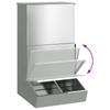 Pig Feeder Silver 55 x 51 x 91.5 cm Galvanized Steel