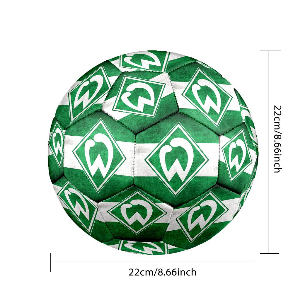 SV Werder Bremen Футзальный мяч Размер 5 Цветной Для всех возрастов Машинная строчка ПВХ Готов к соревнованиям Прочный Высокий отскок