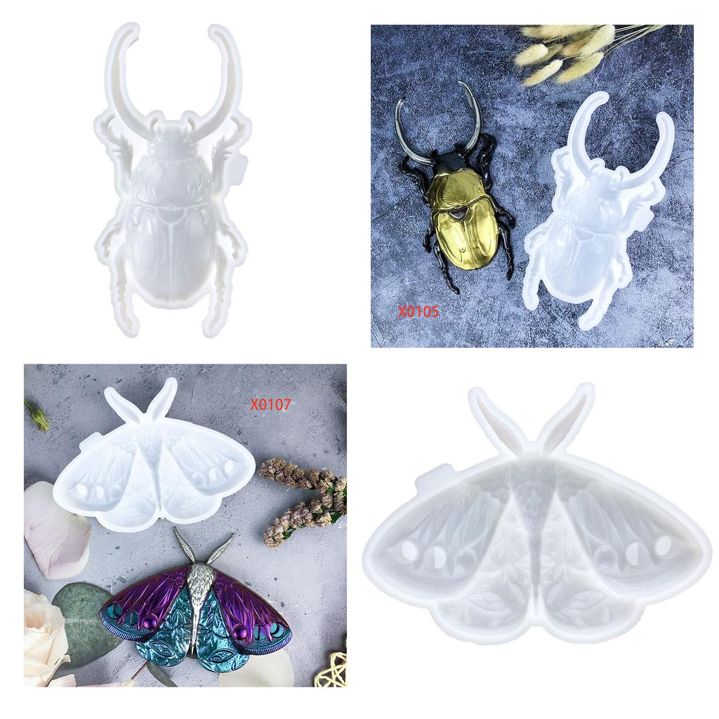 Artistic Moth Silicone Moulds Wall Decors Moulds Wall Hanging Moulds Moth Shape Silicone Pendant Moulds for Ornament