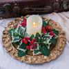 1pc Christmas Candle Holder Decoration Items, Dining Table, Wine Bottle Layout, Counter, Window Display, Props