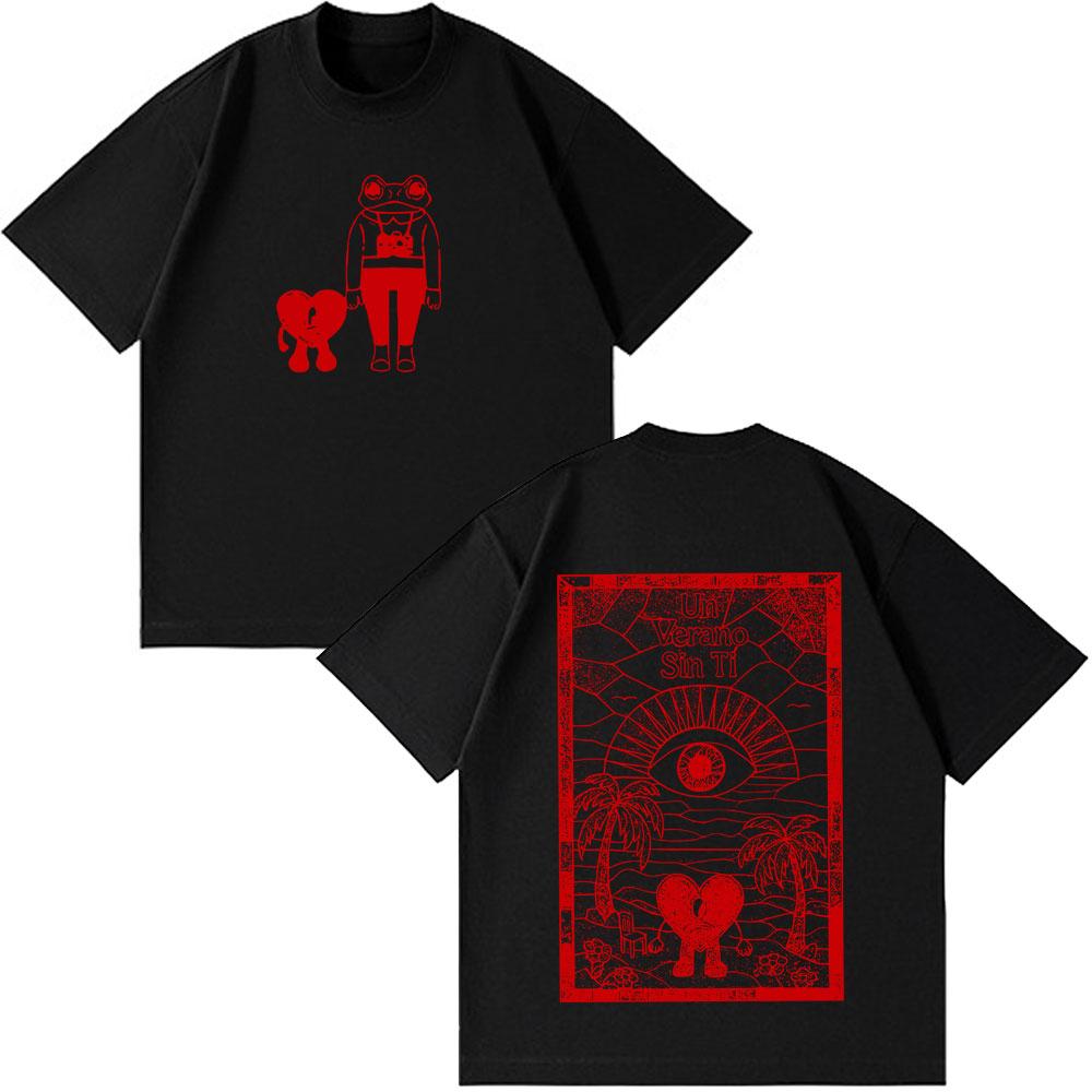 Bad Bunny Un Verano Sin Ti Fashion Print Vintage T Shirt Unisex Women Oversized Tshirt Casual Cotton Harajuku Streetwear Tshirts