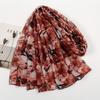 New Fashion Commuter Floral Print Versatile High-quality Balinese Yarn Cotton Linen Feel Women's Soft Scarf Sun Protection