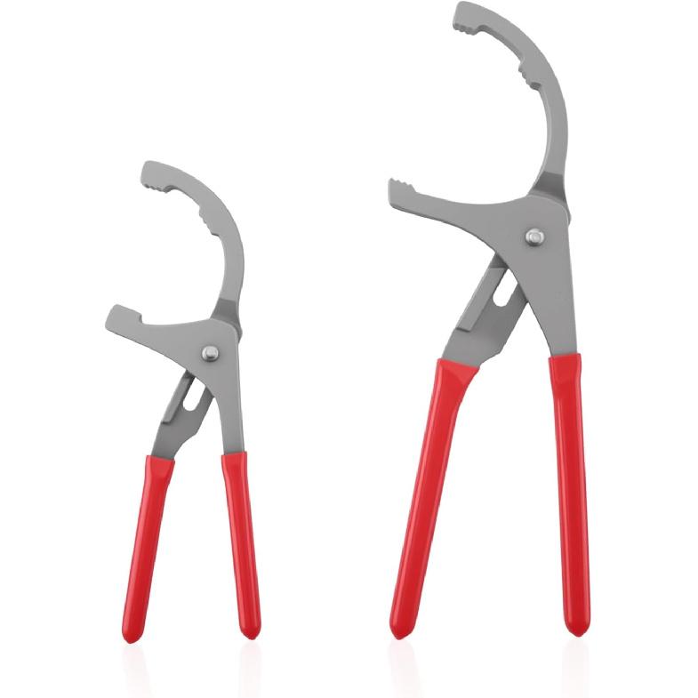 9" & 12" Oil Filter Pliers Wrench, Adjustable Oil Filter Pliers Set,Oil Filter Removal Tools Fit Most Of Cars, Trucks, Motorcycles Engine Filters