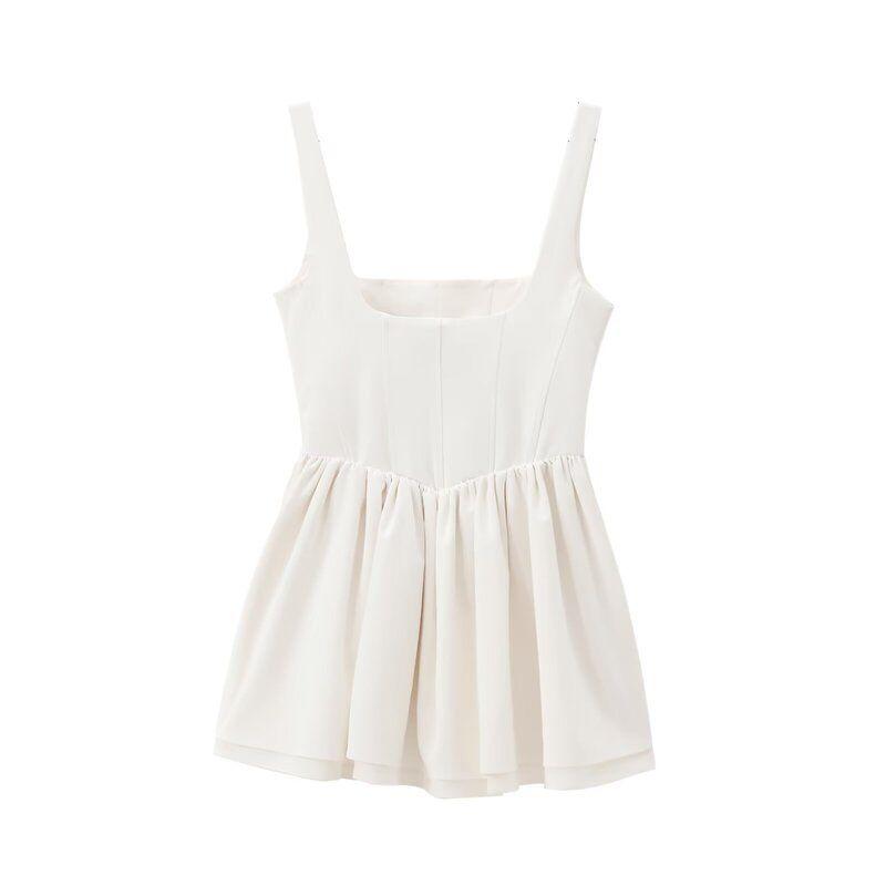 Fashion Style 2024 Autumn New Women's Clothing Easiest for Match Corset Sleeveless Strap Short Dress 3067237