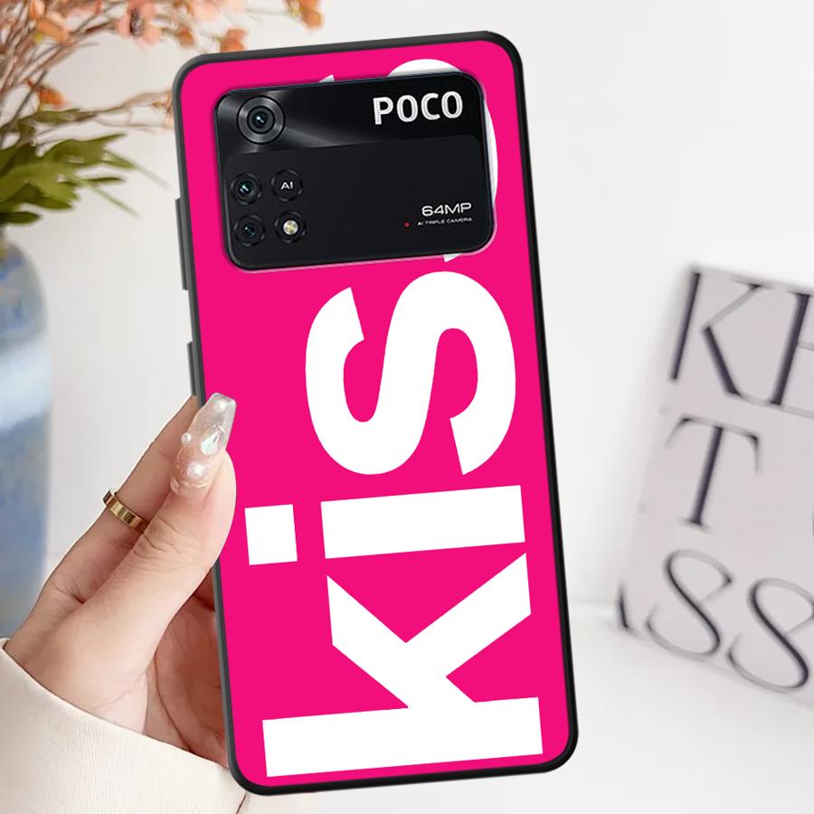 Буквы Поцелуй Чехол для Телефона для Xiaomi Poco F8 F3 M5 C75 F1 X3 X4 X5 X7 Pro C61 C71 C50 M3 M4 M7 Pro
