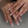 24pcs/set Detachable Press on Nails French Almond Fake Nail Tips New False Nail  Women