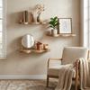 Wooden Multi-Layer Floating Shelf Wall Mounted Plant Stand Vintage Wall Shelf  Bedroom