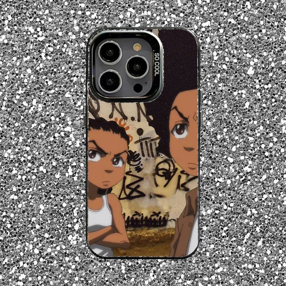 Чехол для телефона Riley Freeman Boondocks для iPhone 16,15,14,13,12,11,Pro,XS,Max,Plus,Mini,SE Черный Конфетный Матовый Ударопрочный Чехол