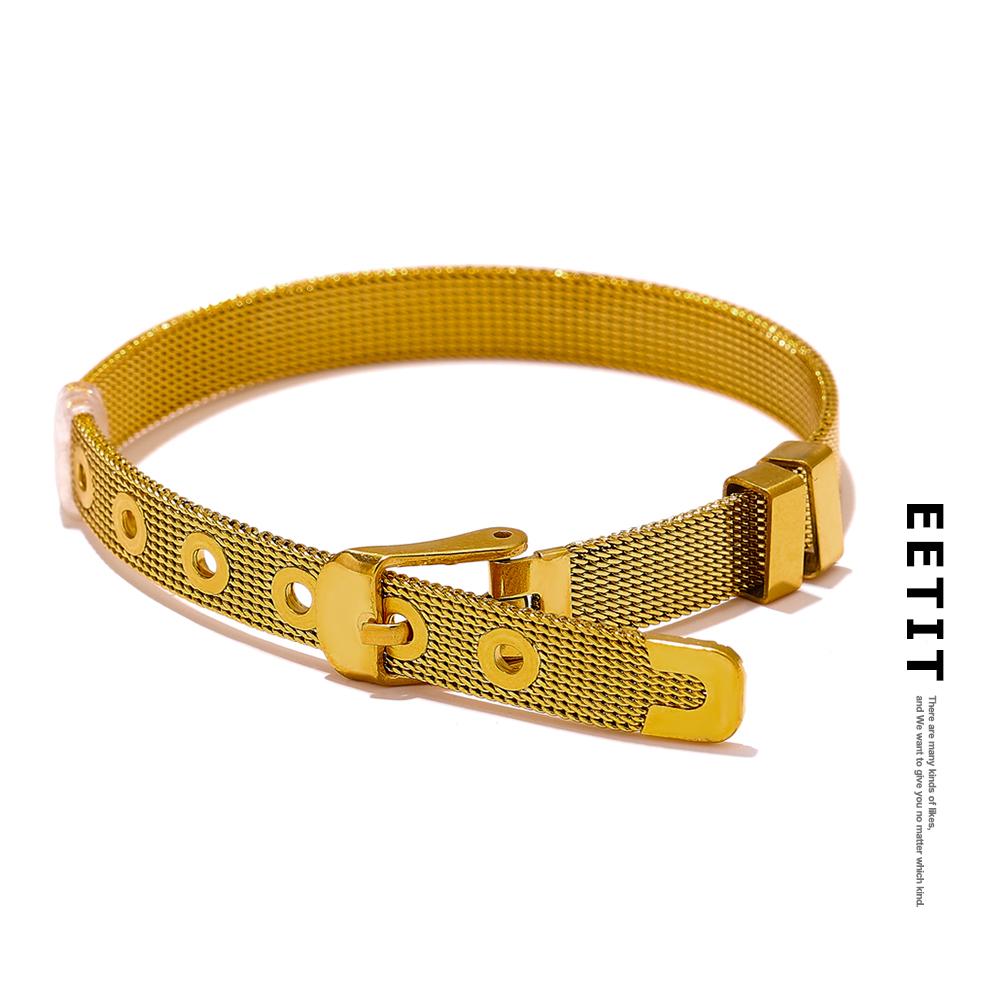 Eetit Stainless Steel Geometric Bangle Bracelet for Women