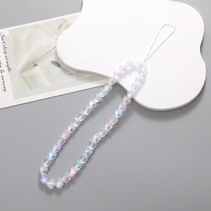 Y2k Five-Pointed Star Bead Phone Strap Charm Chain Cellphone Lanyard Keychain Woman Girl Bag Camera Pendant For Airpods Case