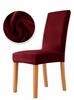 Cover Chair Velvet Dark Red Thick