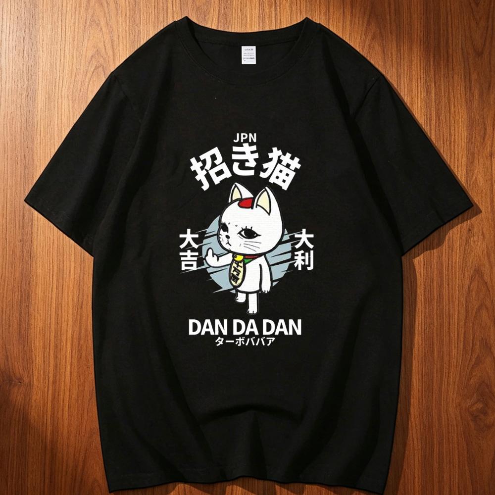 Dandadan Cotton Tshirt Teen Y2k Kawaii Pastel Gothic Aesthetic T Shirt Korean Clothes Anime Pop Culture Trendy 2000s Grunge