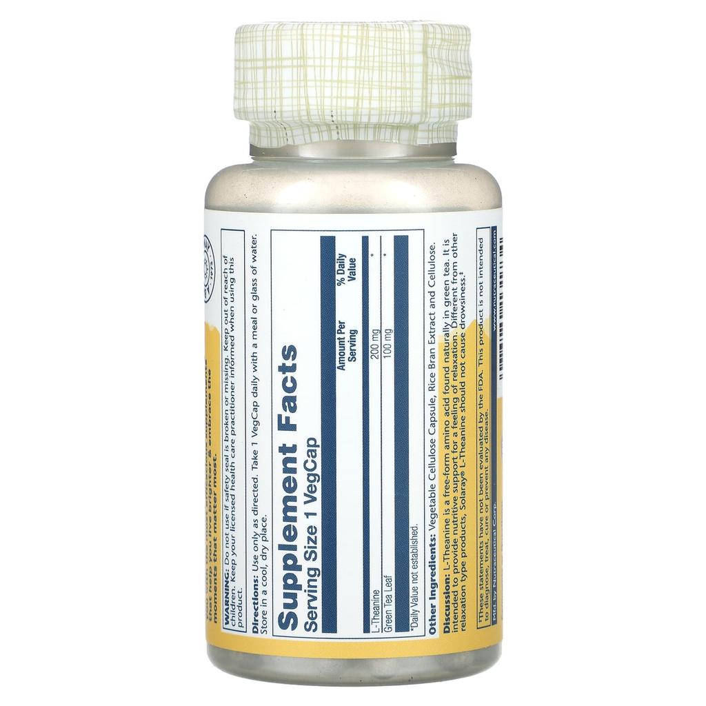L-Theanine with Green Tea, 90 Veggie Capsules