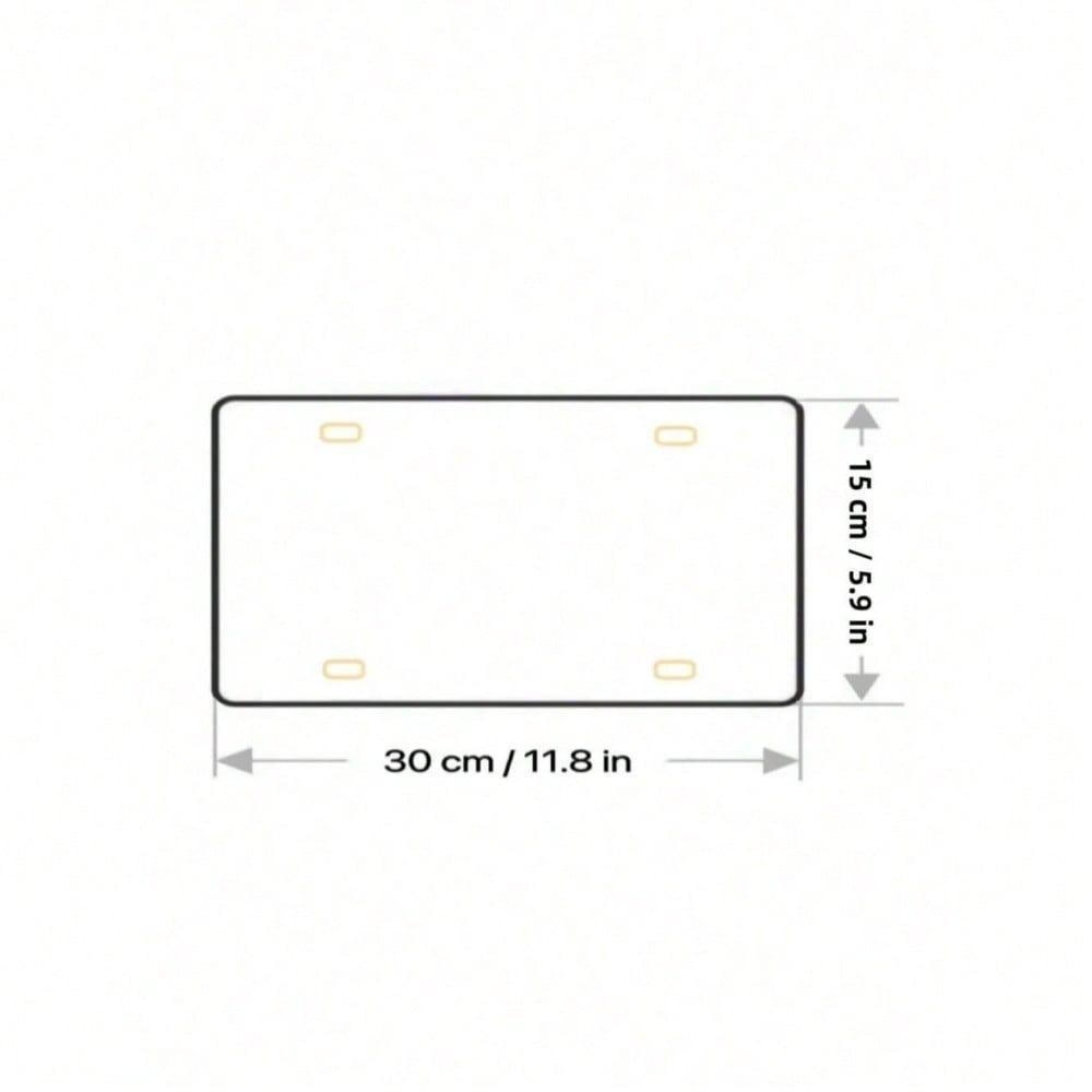 Mountain Landscape Metal Car Tag, Celestial Vanity Plate for SUV Truck, Rustproof Aluminum Novelty License Plate