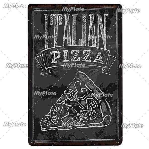 Mfoever Food Menu Vintage Metal Sign Tin Sign Vintage Kitchen Decor Plaque Home Wall Decor Bar Sign Home Decor Restaurant Poster