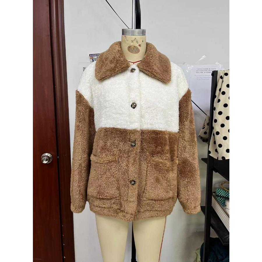 Осень-зима двухсторонние плюшевые короткие куртки однобортный кардиган куртка топ для женщин