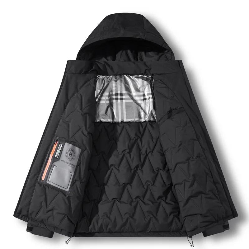 Графеновое отопление 6XL зимняя куртка мужская уличная утолщенная теплая хлопковая одежда больших размеров
