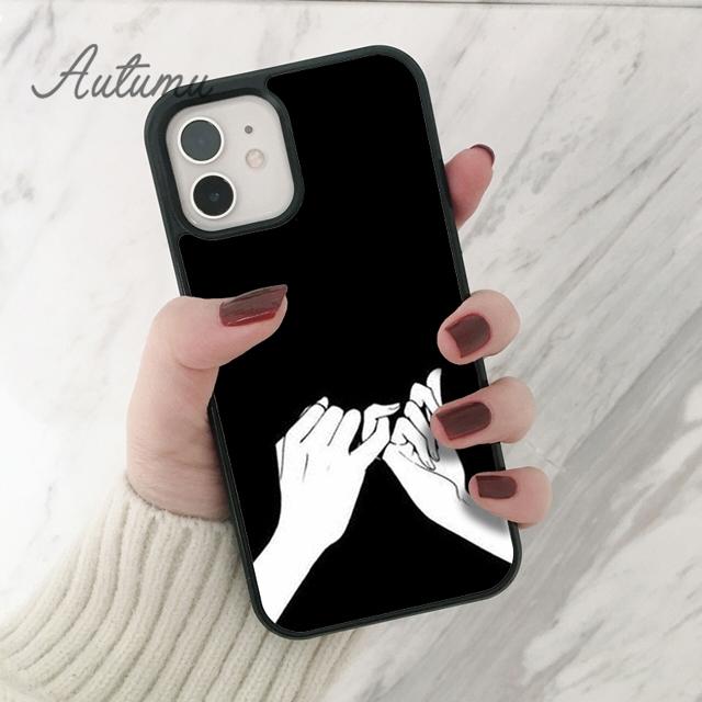Минималистичный чехол для телефона с парой рук для iPhone 11 12 13 14 Pro Max mini X XR XS SE 2020 6S 7 8 Plus Samsung S21 S22