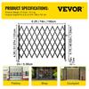 Single Folding Security Gate, 48" H x 71" W Folding Door Gate, Steel Accordion Security Gate, Flexible Expanding Security Gate, 360° Rolling Barricade
