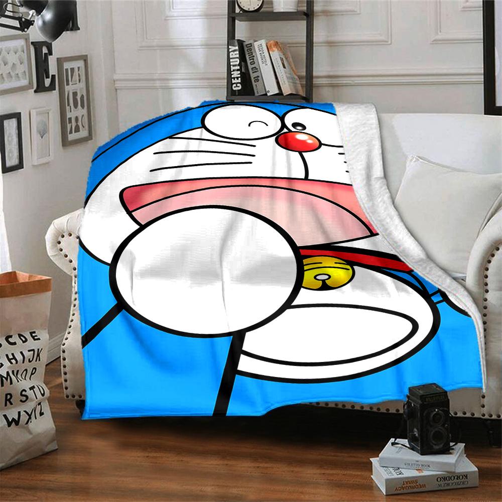 1pc Blue Cat Adventure Flannel Blanket,Ultra Soft Warm Plush Throw for Home Bedroom Bed Sofa Cover Camping Picnic gift Y7242