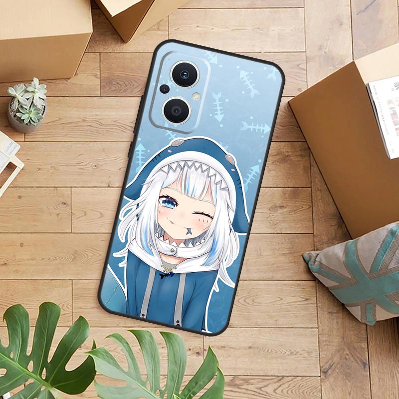 Anime Hololive Gawr Gura Phone Case For OPPO Reno 14 13 12 11 F 10 Pro 8T 7 8 Lite OPPO Find X8 X6 X5 X9 Pro Cover