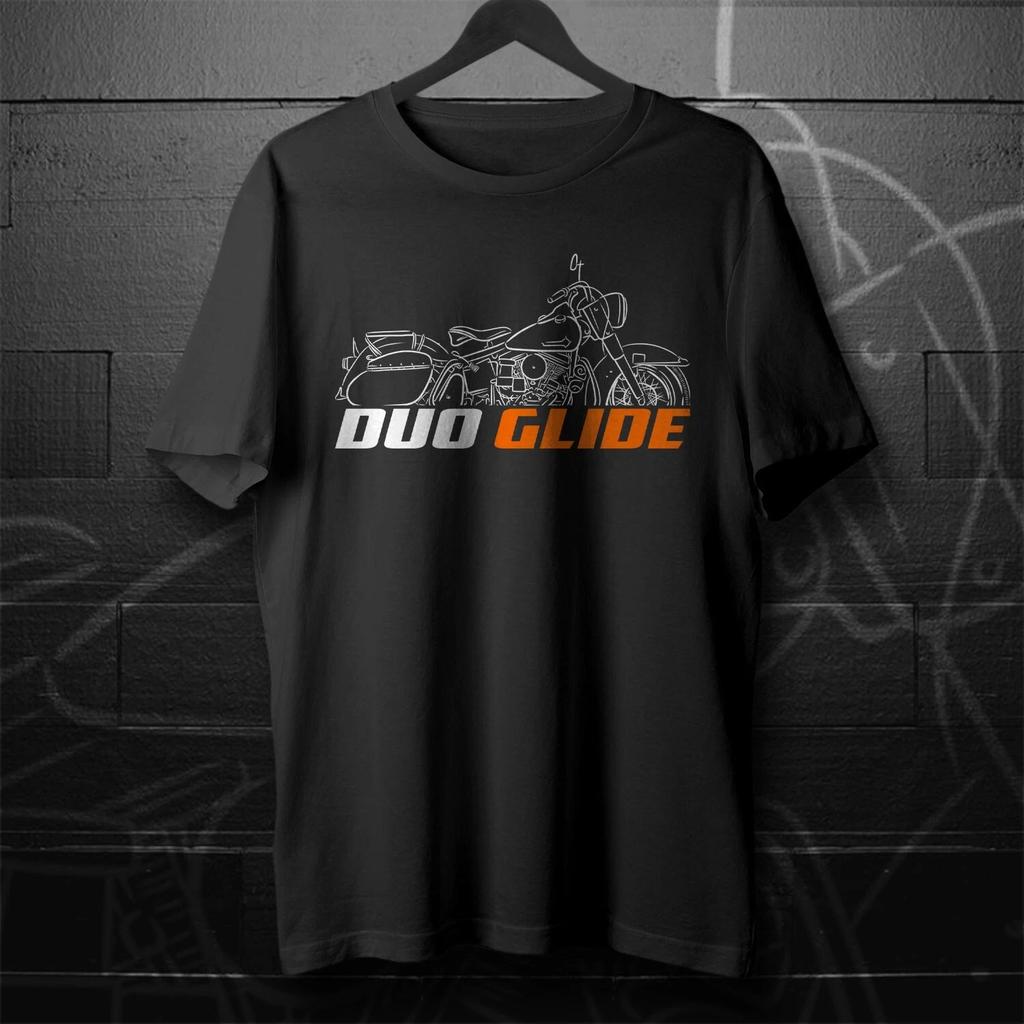Black men's and women's T-shirt For Harley-Davidson Duo Glide 1958-1964- Motorcycle