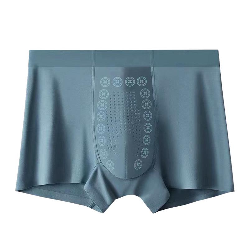 Мужские бесшовные боксеры-брифы из модала с турмалином, дышащие, больших размеров, осенне-зимнего стиля.