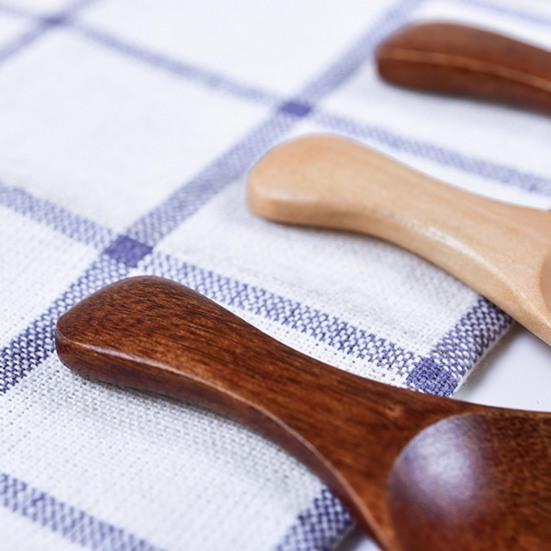 4 шт./компл. с короткой ручкой, гладкие пищевые детские ложки, мини-кухонные приправы для специй, деревянные ложки, кухня