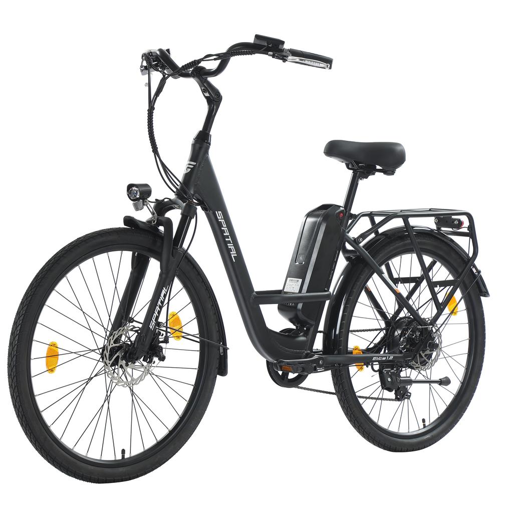 Spatial Элитный женский электровелосипед с сиденьем для буксировки, двигатель 250 Вт, аккумулятор 36 В 13 Ач, 26-дюймовые дорожные шины, электровелосипед для езды по пересеченной местности, электровелосипед для езды на открытом воздухе