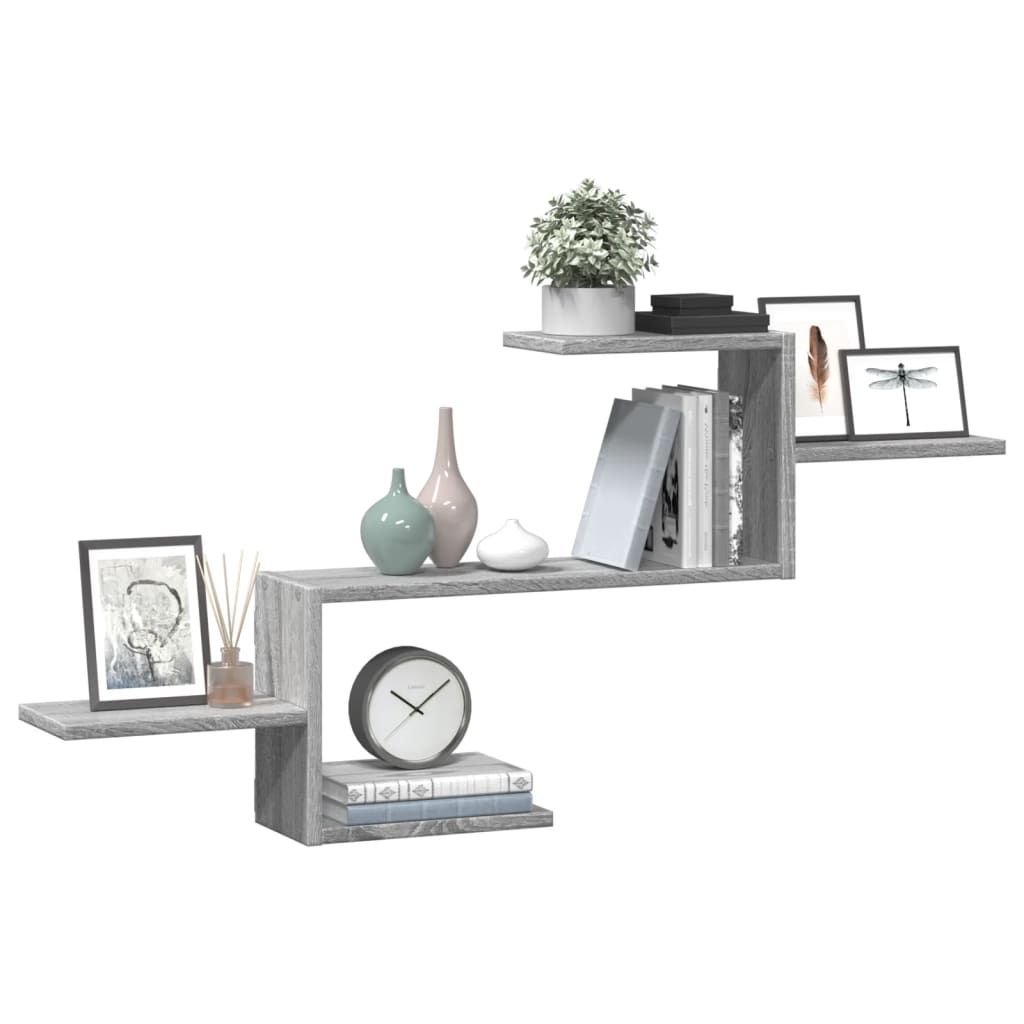 Wall Shelf Gray Sonoma 104 x 15 x 49 cm Particleboard