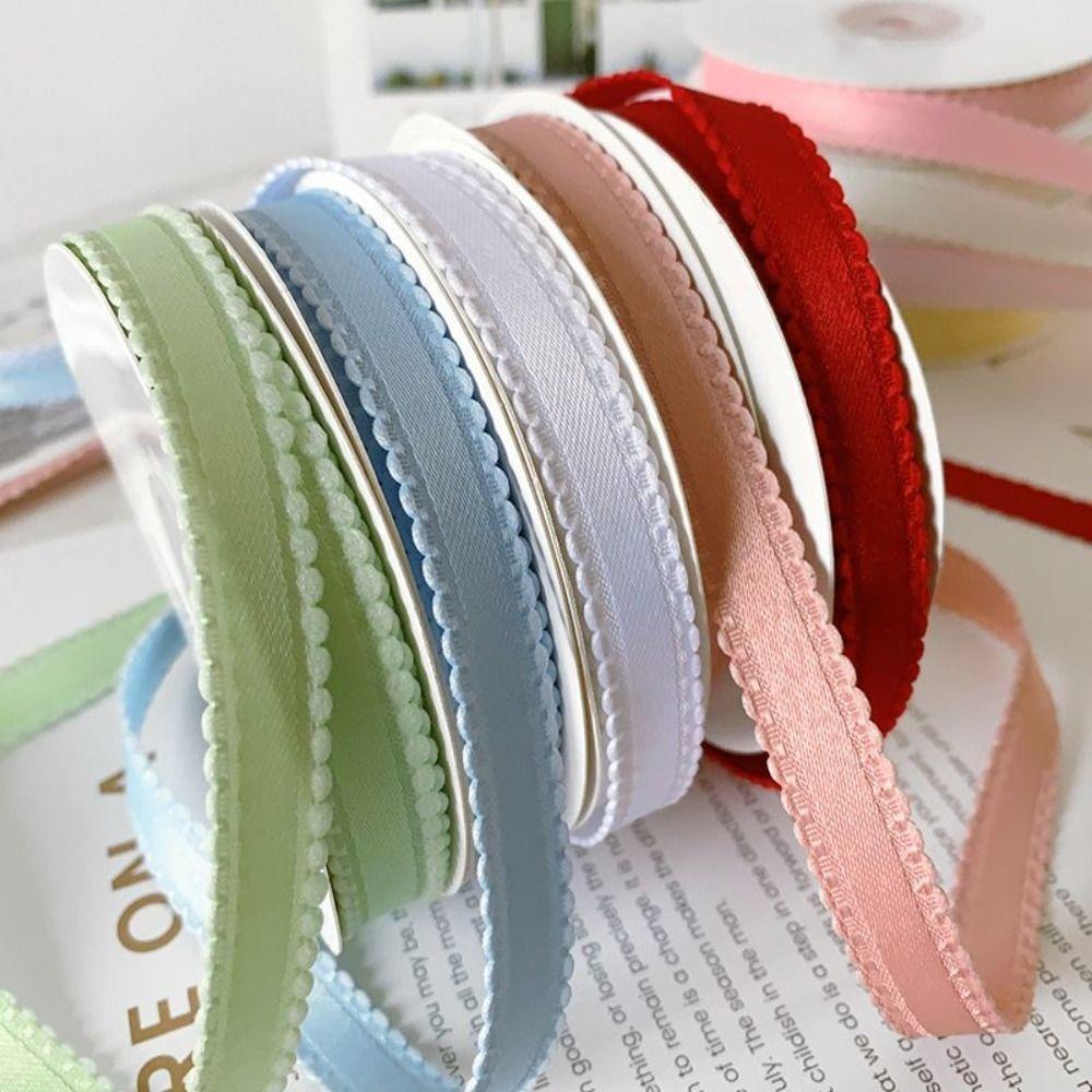 Bubble Edge Satin Ribbon Double Face Wavy Edge Ribbon New Decorative Ribbon Gift Packaging