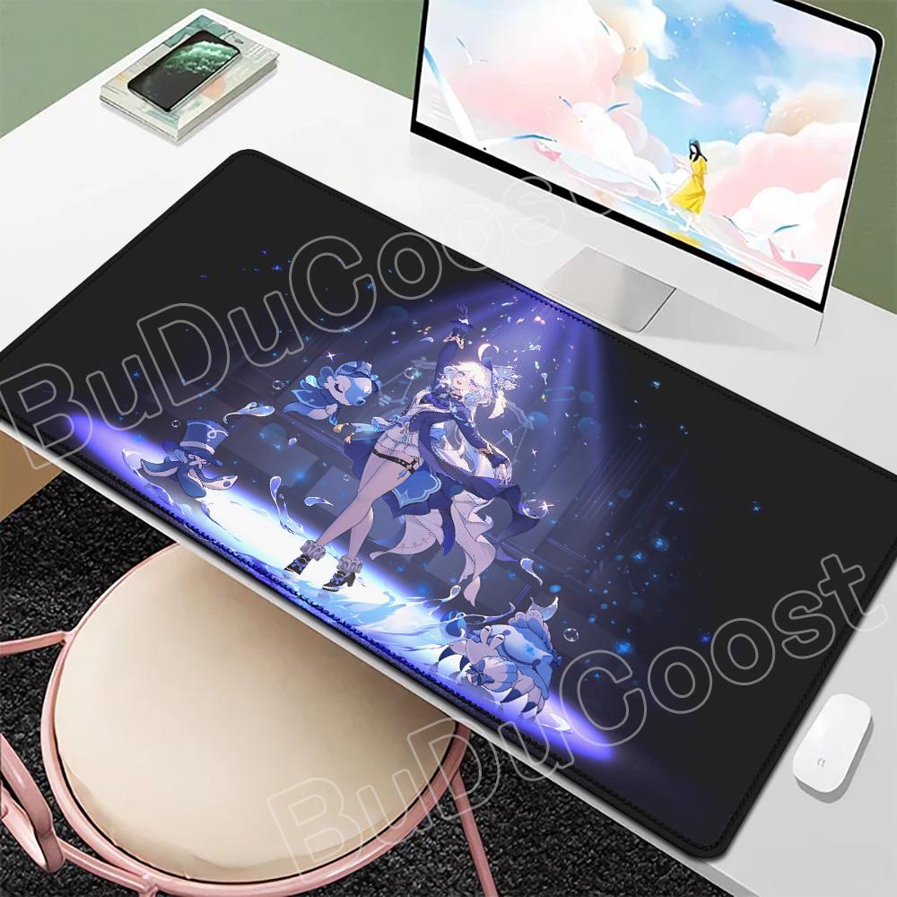Новые обои Игрок Genshin Furina Коврик для мыши Аниме Игровой коврик для мыши HD Печать Настольные коврики Резиновый настольный коврик XXL Коврики для стола