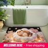 Cute Snorlax Sleeping with Teddy Bears & Star Lights Print Doormat Non-Slip Absorbent Floor Mat for Indoor Entrance
