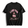 Милый топ с принтом вишни в блестящем стиле I LIKE YOU CHERRY MUCH Забавная футболка для признания в любви Хлопковая футболка