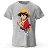 2026 One Piece Луффи Новая Модная Уличная Одежда Мужская и Женская Футболка с Коротким Рукавом Плюс Размер Свободная Спортивная Футболка Топ