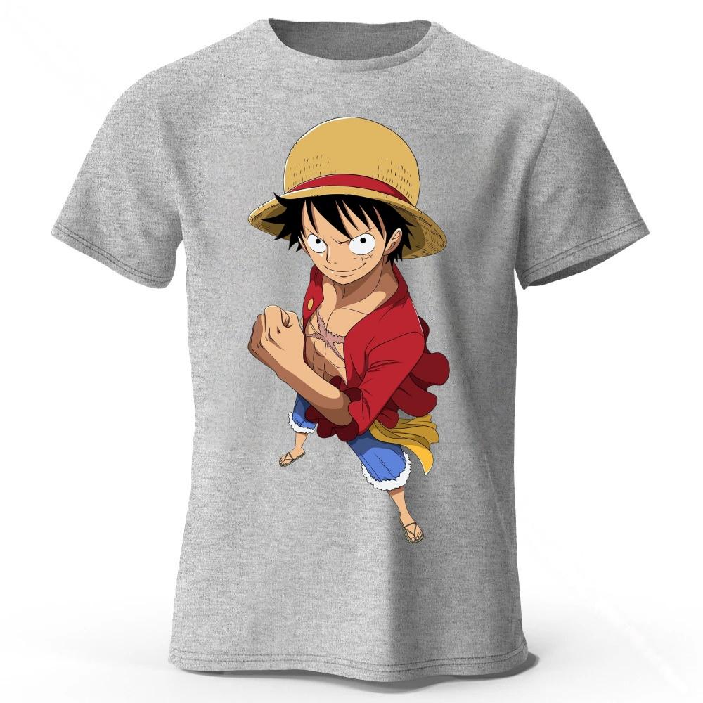 2026 One Piece Луффи Новая Модная Уличная Одежда Мужская и Женская Футболка с Коротким Рукавом Плюс Размер Свободная Спортивная Футболка Топ