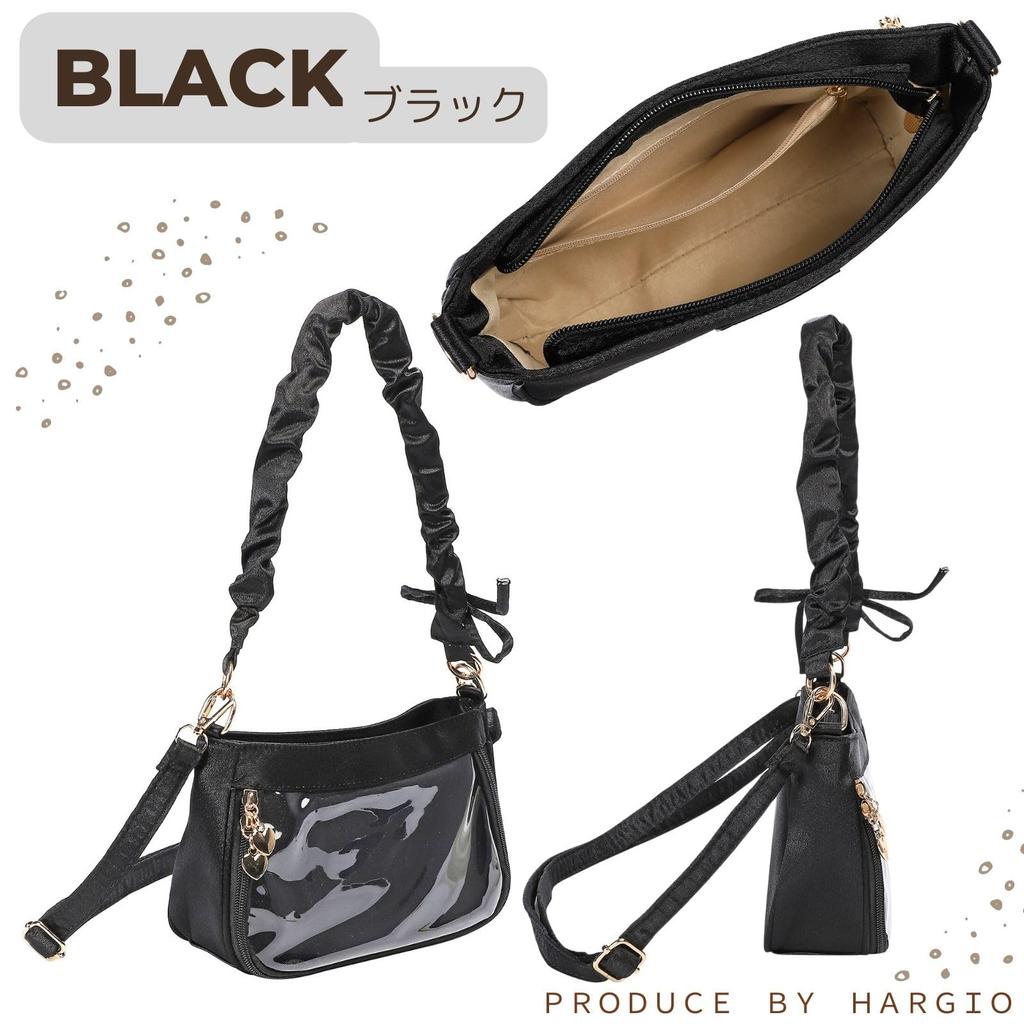 Ita Small Shoulder Mini Ita Satin Gathered Shoulder Perfect for Otaku Cute and Available in and Light Blue [Harujio] Bag, Bag, Bag, Bag, Activities,