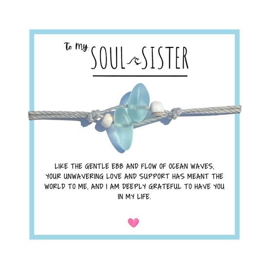 Браслет «Душа-сестра» Yousheng ручной работы, регулируемый, дизайн в океанском стиле, женский браслет с синими искусственными кристаллами